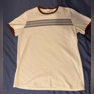 The Heavy Bag Tee in Canyon Embroidered Stripe Taylor Stitch. XL(44)